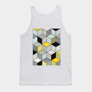 Colorful Concrete Cubes 2 - Yellow, Blue, Grey Tank Top